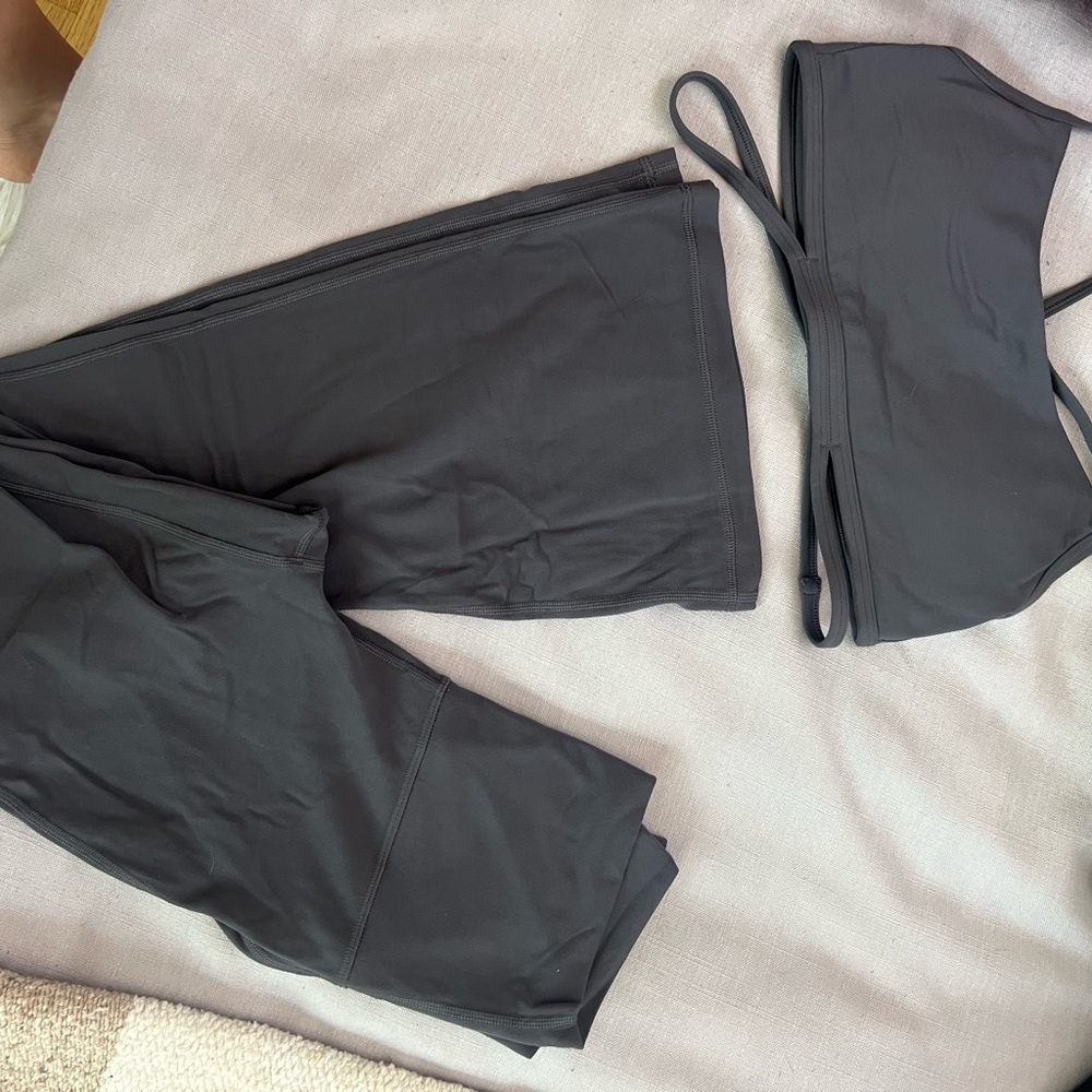 Grey workout set aritzia